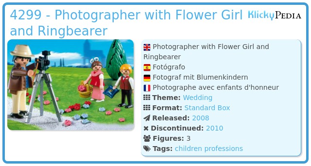 Playmobil 4299 - Photographer with Flower Girl and Ringbearer