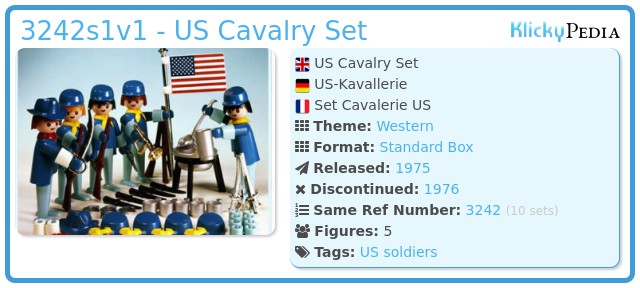 Playmobil 3242s1v1 - US Cavalry Set