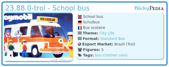 Playmobil 23.88.0-trol - school bus