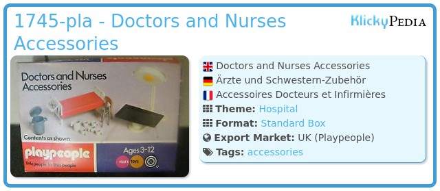 Playmobil 1745-pla - Doctors and Nurses Accessories