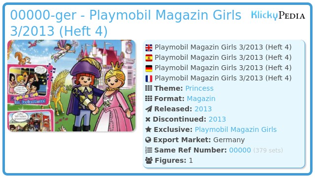 Playmobil 00000-ger - Playmobil Girls Magazin 03/2013 (Heft 4)