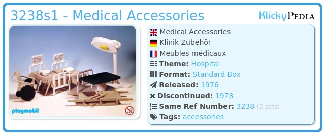 Playmobil 3238s1 - Medical Accessories