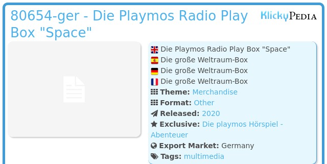Playmobil 80654-ger - Die Playmos Radio Play Box 