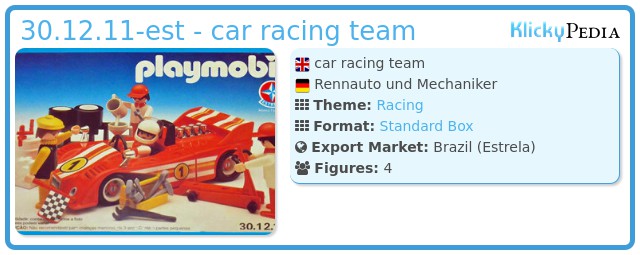 Playmobil 30.12.11-est - car racing team