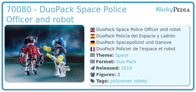 Playmobil 70080 DuoPack Spacepolizist und Ganove NEU OVP 