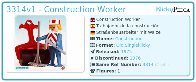 Playmobil 3314v1 - Construction Worker
