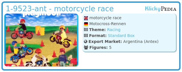Playmobil 1-9523-ant - motorcycle race