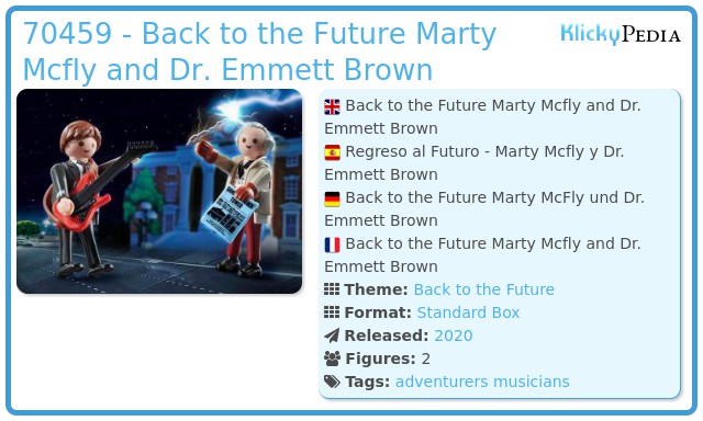 Playmobil 70459 - Back to the Future Marty Mcfly and Dr. Emmett Brown