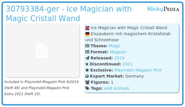 Playmobil 30793384-ger - Ice Magician with Magic Cristall Wand