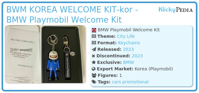 Playmobil BWM KOREA WELCOME KIT-kor - BMW Playmobil Welcome Kit
