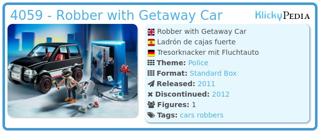 Playmobil 4059 - Robber with Getaway Car