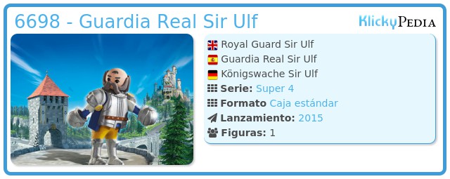desastre pimienta El sendero Playmobil Set: 6698 - Royal Guard Sir Ulf - Klickypedia