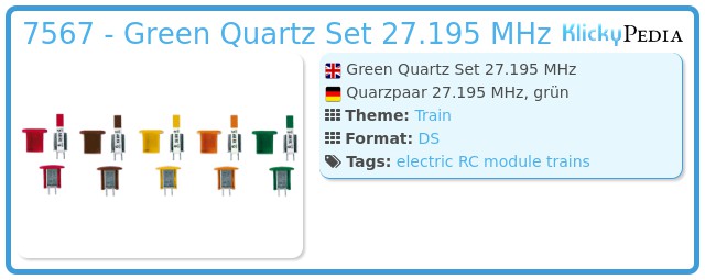 Playmobil 7567 - Green Quartz Set 27.195 MHz