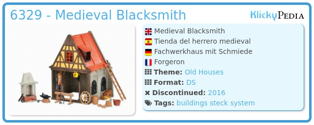 Playmobil 6329 - Medieval Blacksmith