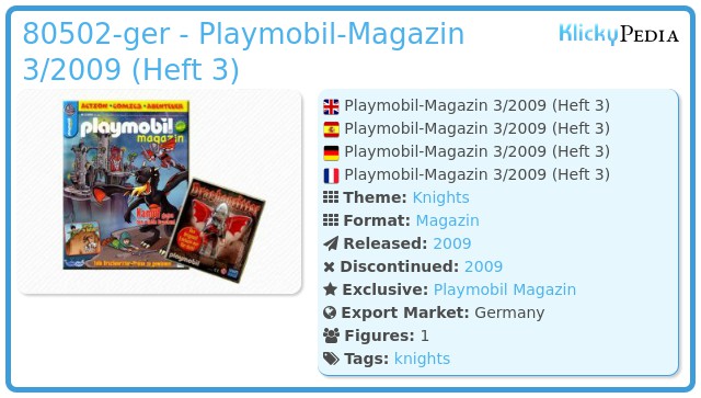 Playmobil 00000-ger - Playmobil Magazin 3/2009 (Heft 3)