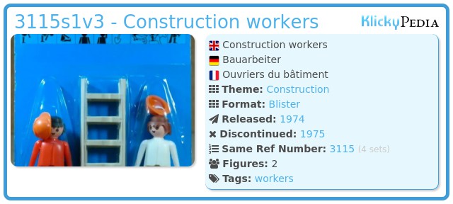Playmobil 3115s1v3 - Construction workers