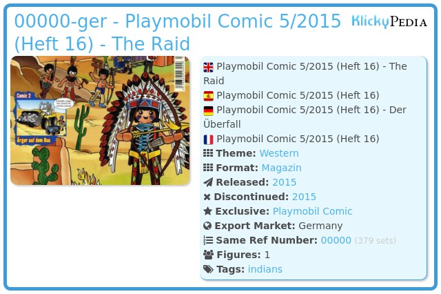 Playmobil 00000-ger - Playmobil Comic 5/2015 (Heft 16) - The Raid