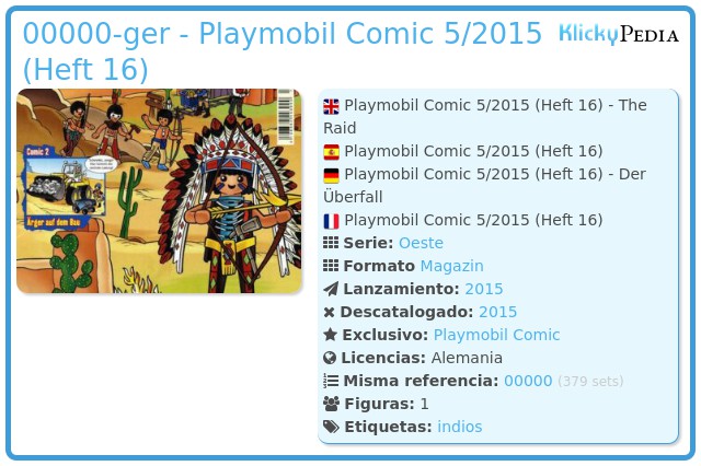 Playmobil 00000-ger - Playmobil Comic 5/2015 (Heft 16)