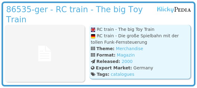 Playmobil 86535-ger - RC train - The big Toy Train