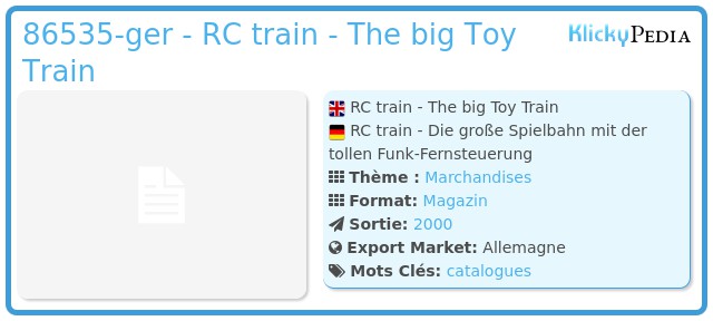 Playmobil 86535-ger - RC train - The big Toy Train