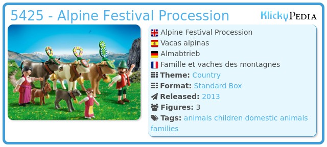 PLAYMOBIL 5425 Alpine County Festival Procession Playset for sale online 