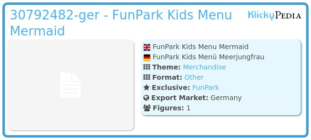 Playmobil 30792482-ger - FunPark Kids Menu Mermaid