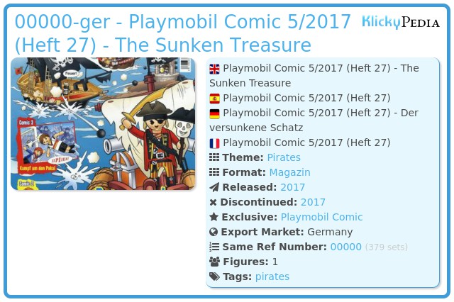 Playmobil 00000-ger - Playmobil Comic 5/2017 (Heft 27) - The Sunken Treasure