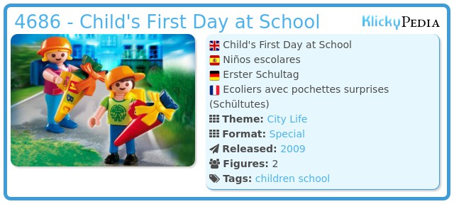 Playmobil 4686 - Child's First Day at School