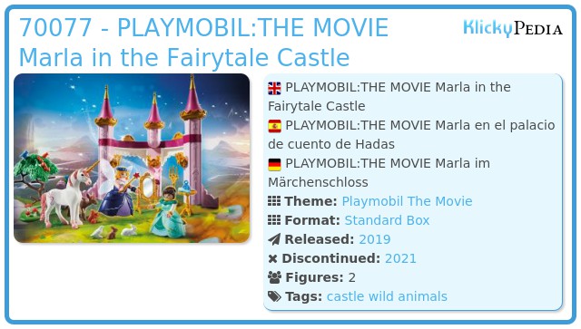 Playmobil 70077 - PLAYMOBIL:THE MOVIE Marla in the Fairytale Castle