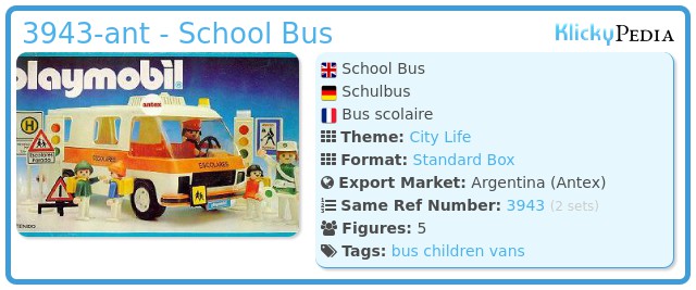 Playmobil 3943-ant - School Bus