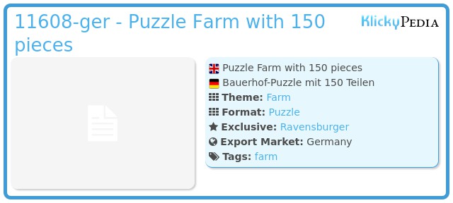 Playmobil 11608-ger - Puzzle Farm with 150 pieces