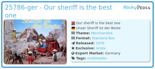 Playmobil NO-ger - Our sheriff is the best one