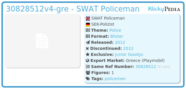 Playmobil 30828512v4-gre - SWAT Policeman