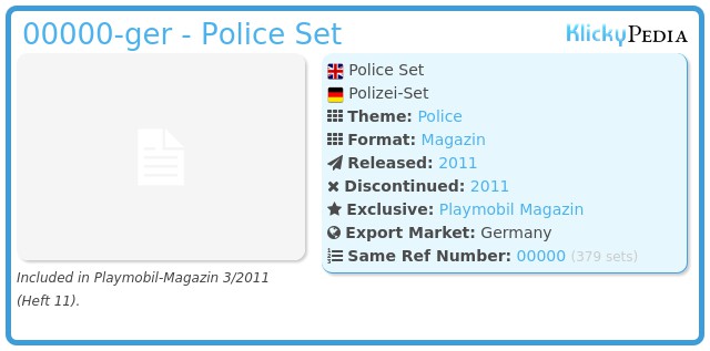 Playmobil 00000-ger - Police Set