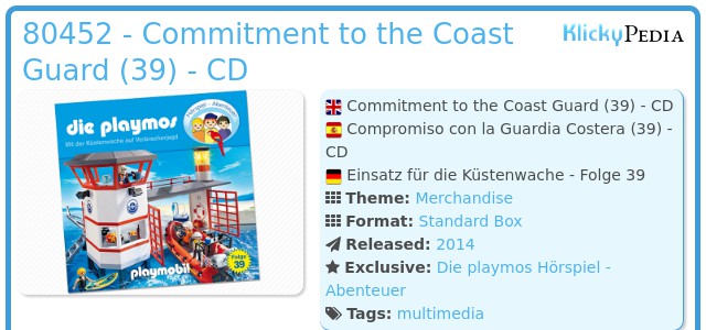 Playmobil 80452 - Commitment to the Coast Guard (39) - CD