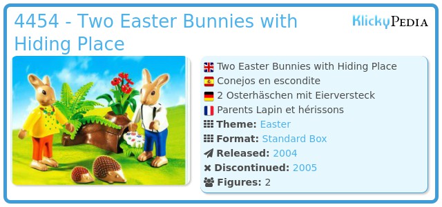 Playmobil 4454 - Two Easter Bunnies with Hiding Place