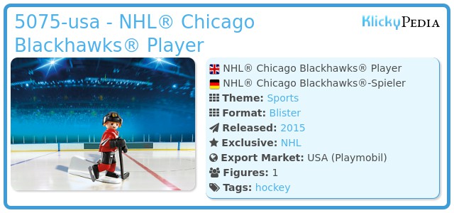 Playmobil 5075-usa - NHL® Chicago Blackhawks® Player