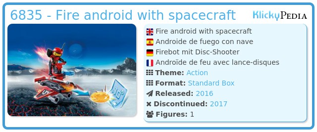 Playmobil 6835 - Fire android with spacecraft