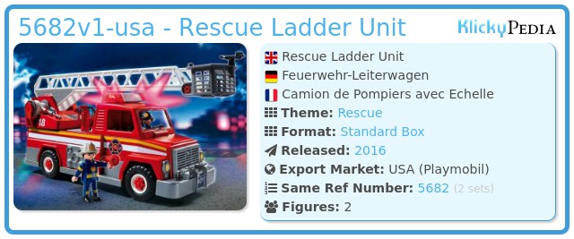 Playmobil 5682v1-usa - Rescue Ladder Unit