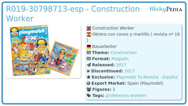 Playmobil R019-30798713-esp - Construction Worker