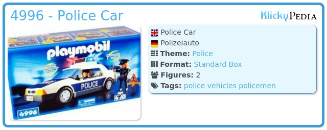 Playmobil 4996 - Police Car