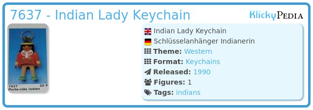 Playmobil 7637 - Indian Lady Keychain