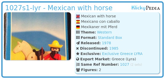 Playmobil 1027s1-lyr - Mexican with horse