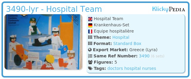 Playmobil 3490-lyr - Hospital Team