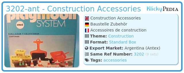 Playmobil 3202-ant - Construction Accessories