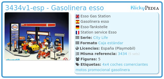 Playmobil 3434v1-esp - Gasolinera esso