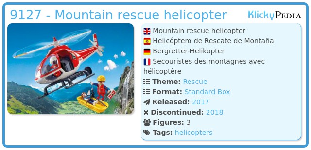 Playmobil 9127 - Mountain rescue helicopter