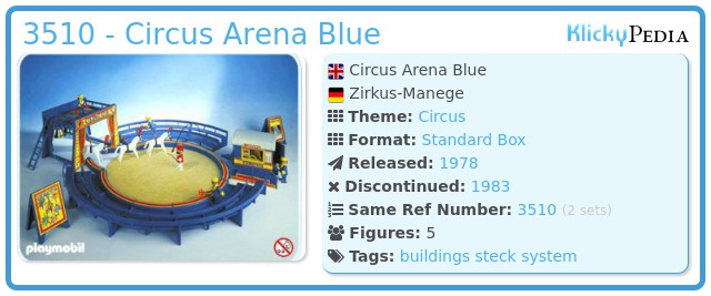 Playmobil 3510 - Circus Arena Blue