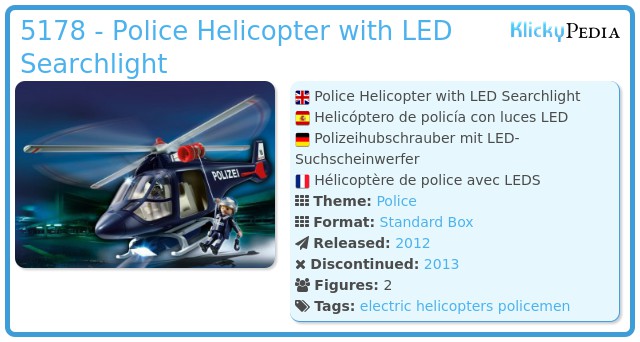 Playmobil 5178 - Polizeihubschrauber mit LED-Suchscheinwerfer