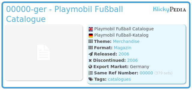 Playmobil 00000-ger - Playmobil Fußball Catalogue